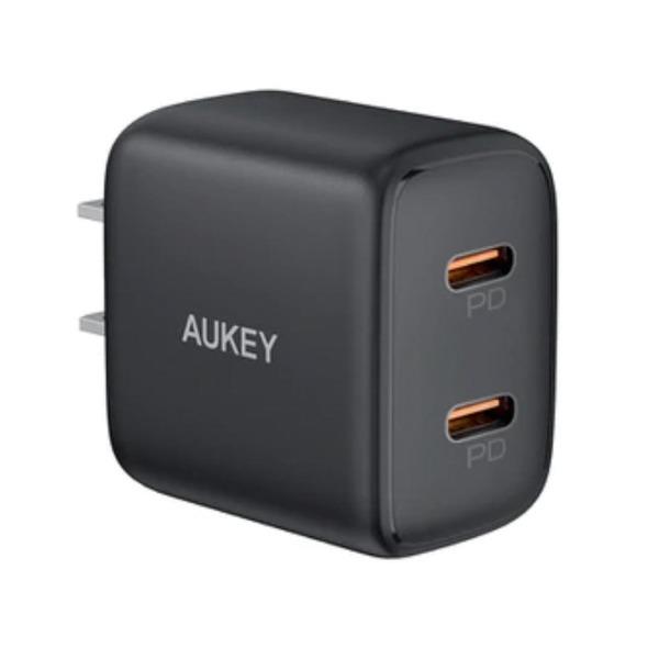 شارژر دیواری 20 وات دو پورت آئوکی Aukey PA-R1S Type C Power Adapter (20W)